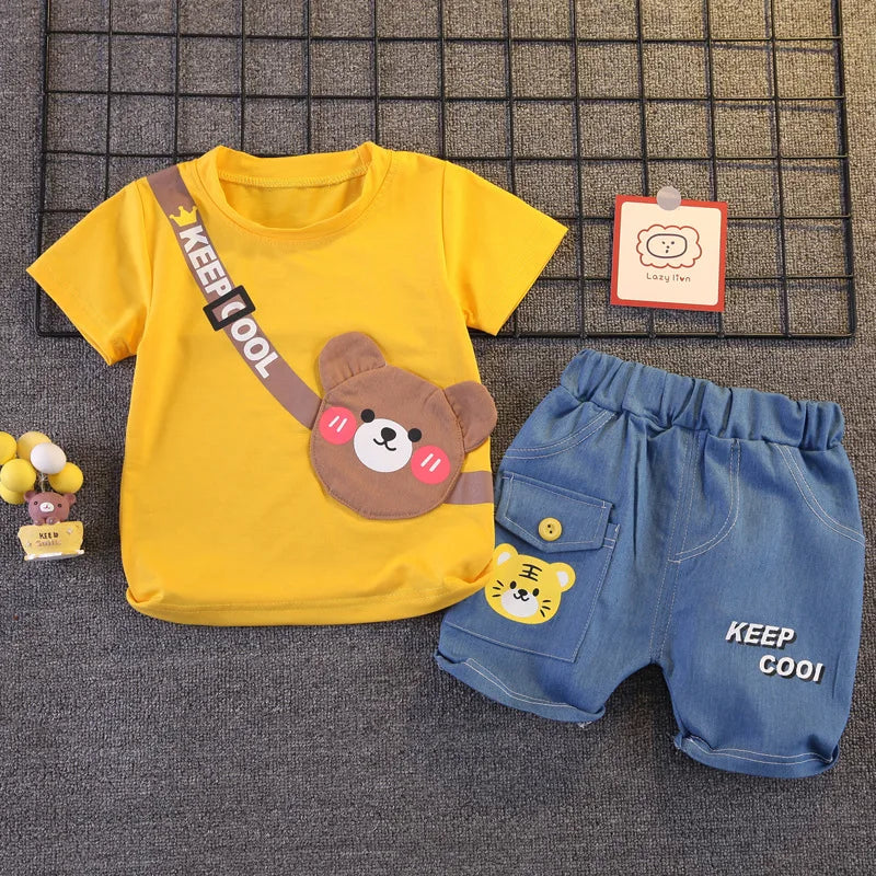 Baumwoll-tiermuster kleid-set
