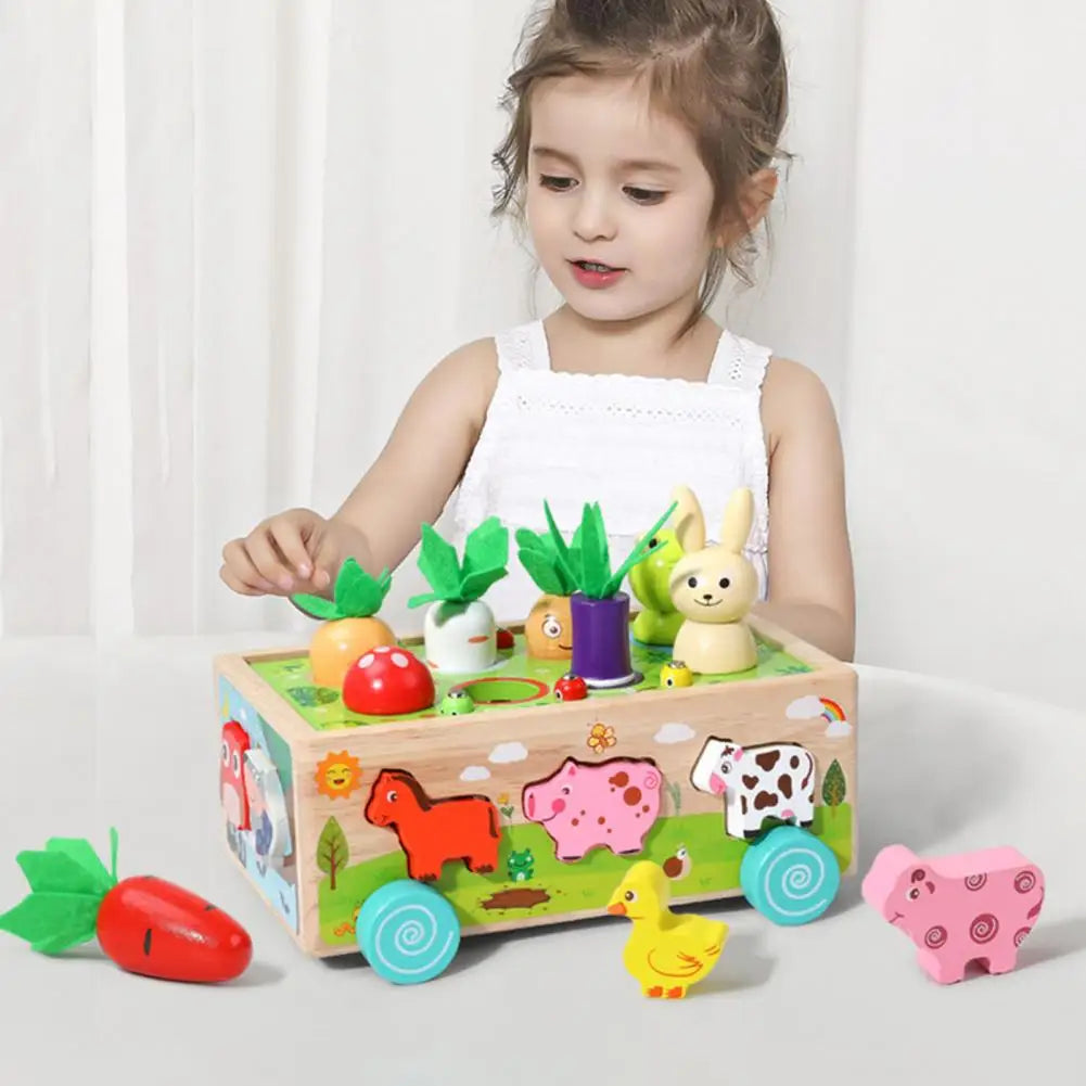 Woods - formenspaß im bollerwagen - tiere und gemüse puzzle