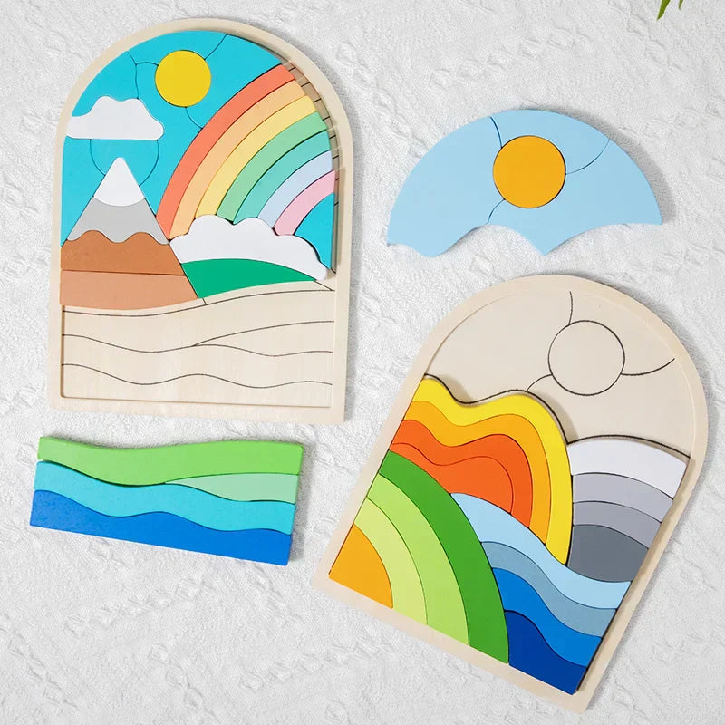 Holz - regenbogenblöcke magie - rätsel-blöcke