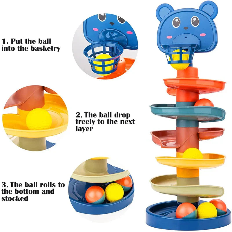 Bambinoboost rutsch- und stapelspielset - spielzeugrutsche