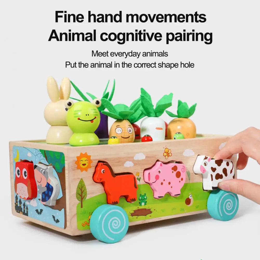 Woods - formenspaß im bollerwagen - tiere und gemüse puzzle
