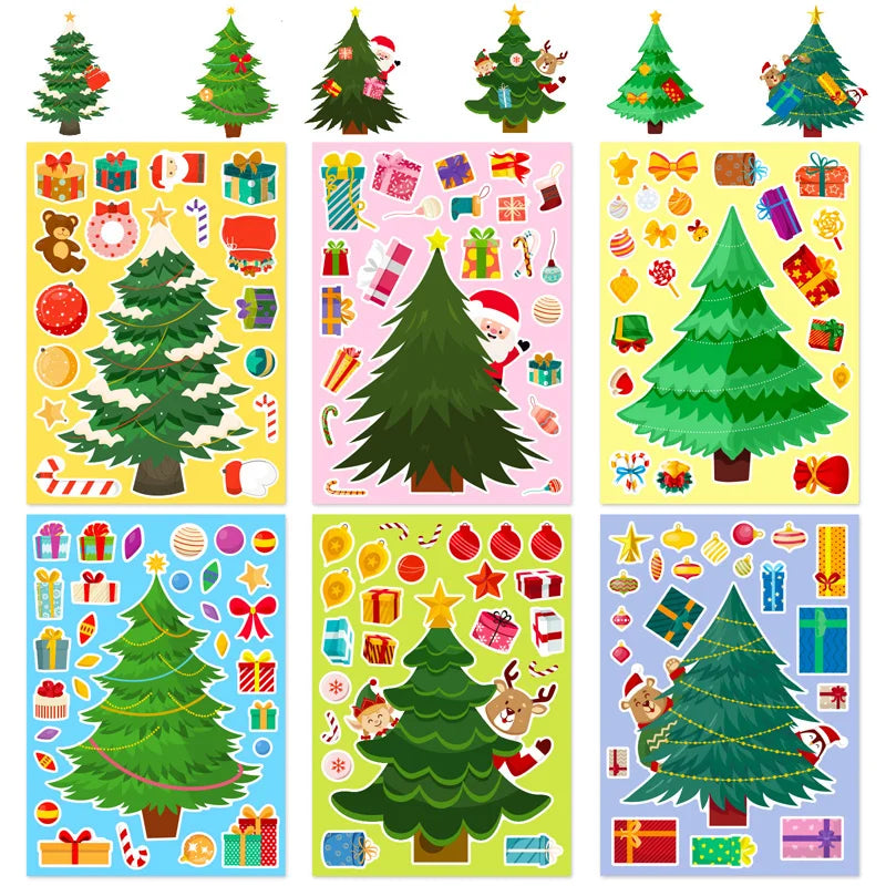 Xmas Tree stickers - bauen Sie Ihr eigenes weihnachtswunder - DIY stickers