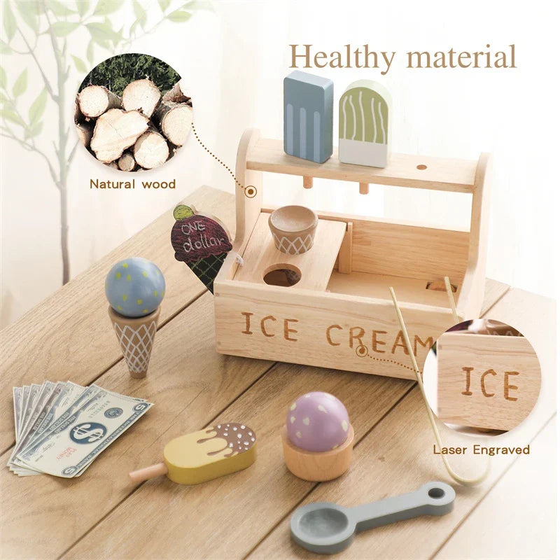 Woods - kleine eiscremekünstler - Eiscreme-spielzeugset aus holz