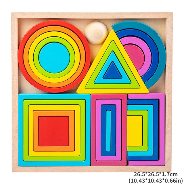 Woods - buntes entdecken- regenbogen-stapelspielzeug