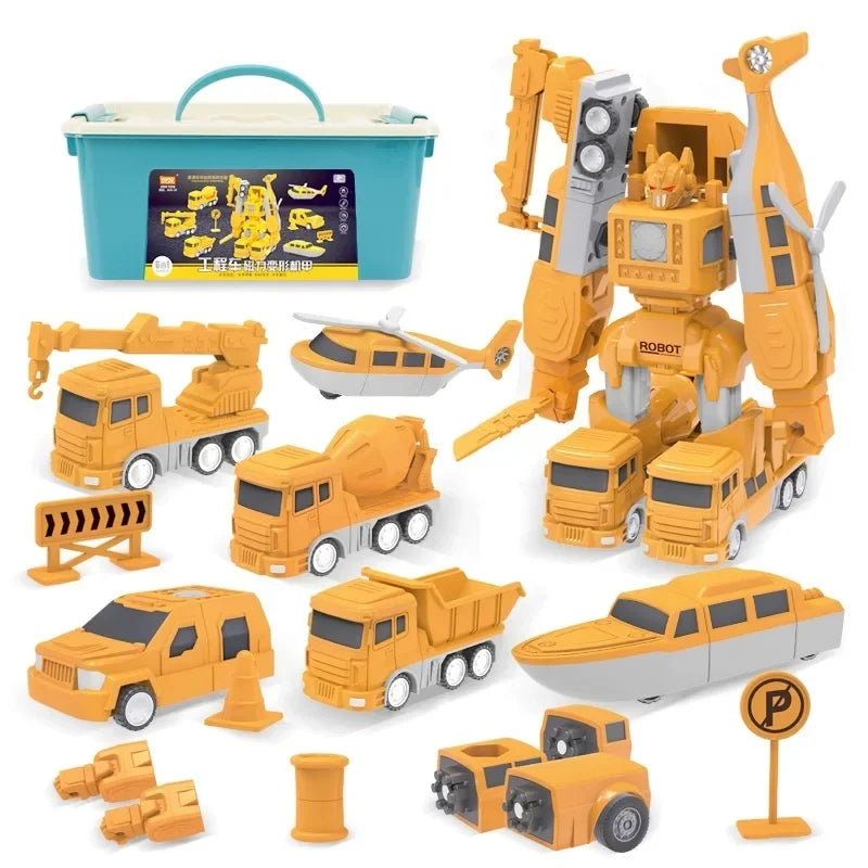 Magnamix - vom truck zum transformer - spielzeug-lkw transformer