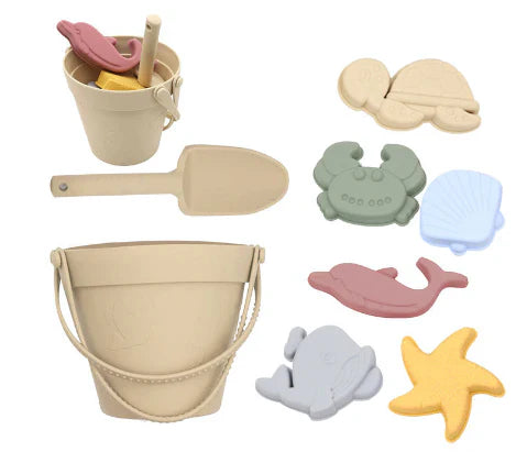 Umweltfreundliches silikon strandspielzeug set