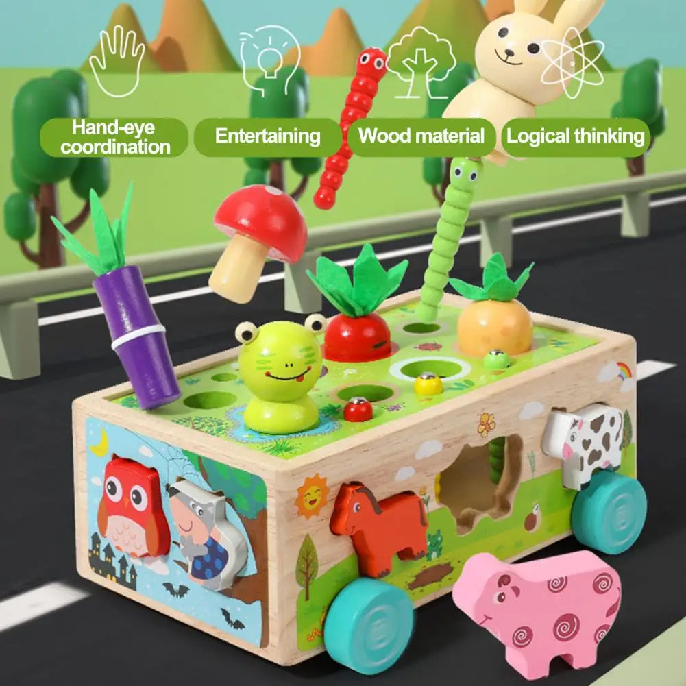 Woods - formenspaß im bollerwagen - tiere und gemüse puzzle