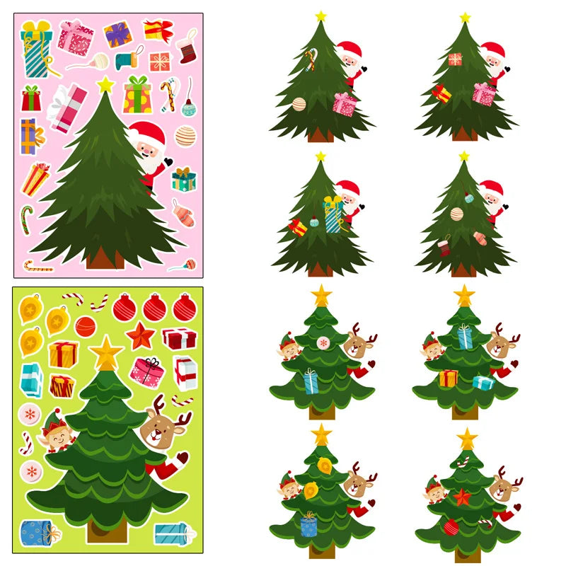 Xmas Tree stickers - bauen Sie Ihr eigenes weihnachtswunder - DIY stickers