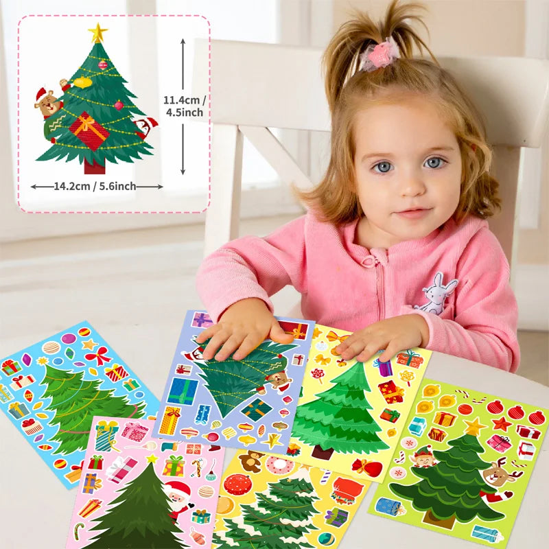 Xmas Tree stickers - bauen Sie Ihr eigenes weihnachtswunder - DIY stickers
