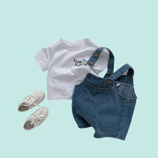 Stylisches denim-set für jungen