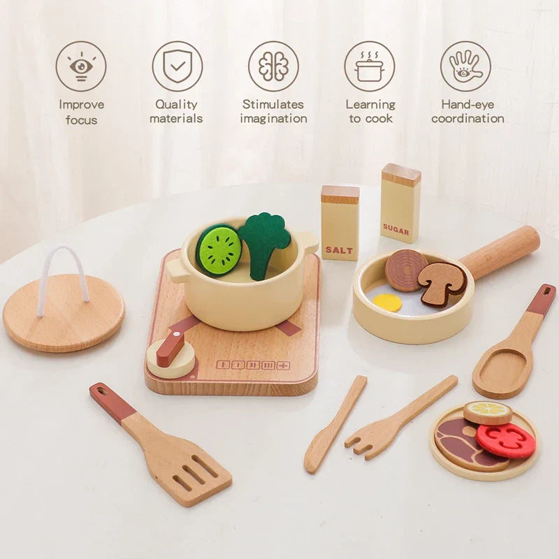 Woods - mini-köche unterwegs - spielküchen-set aus holz