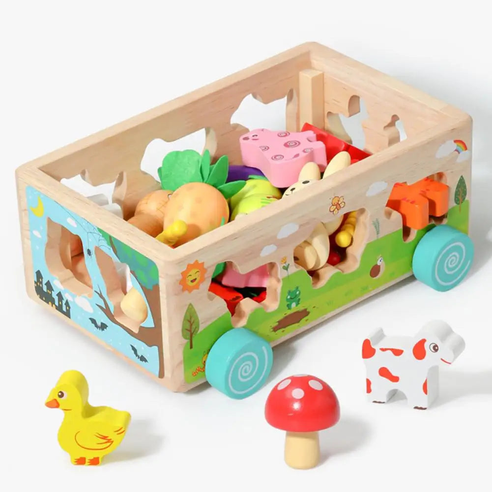 Woods - formenspaß im bollerwagen - tiere und gemüse puzzle