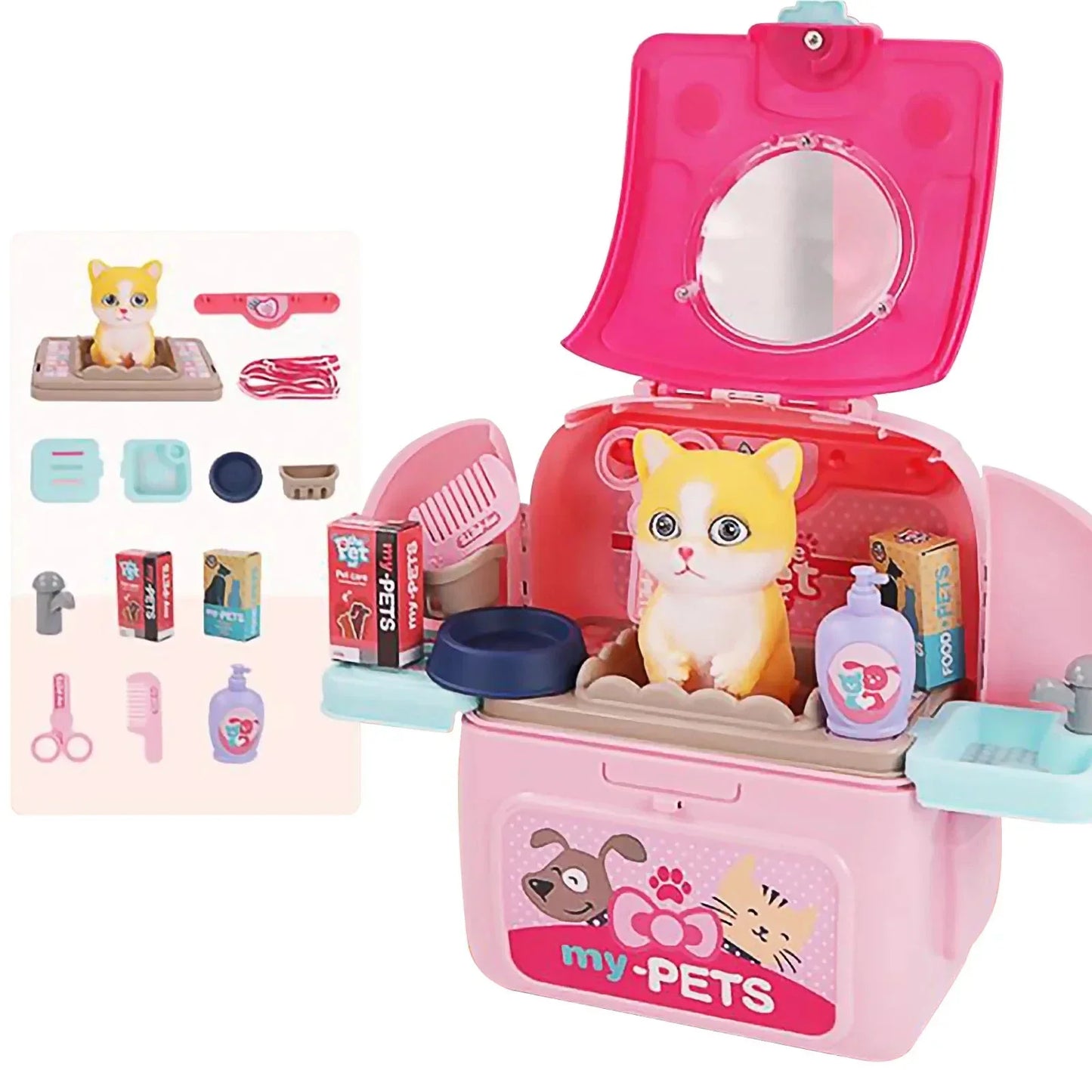 Pet Grooming playset - rucksack voller spaß - tierpflege-set für kinder