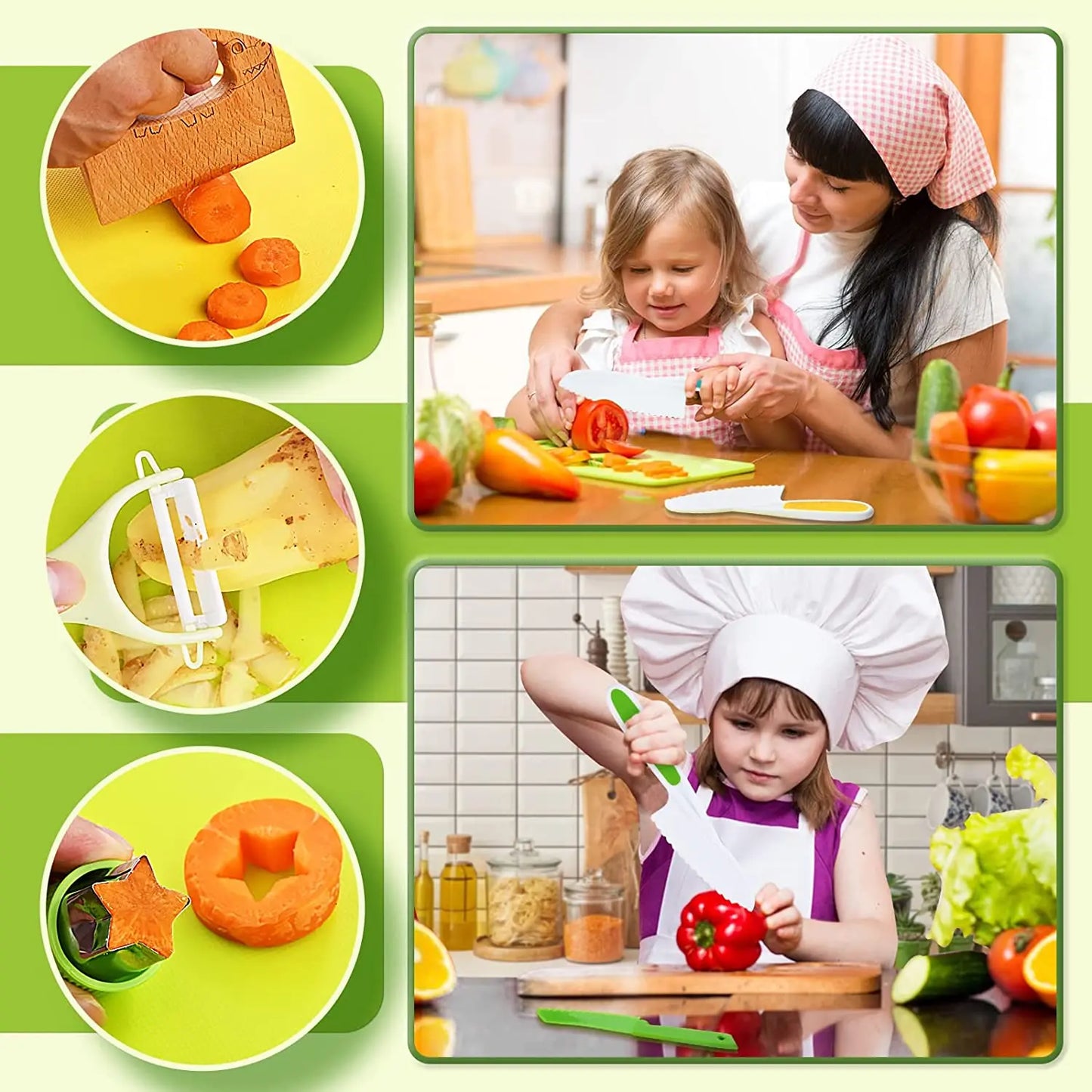Junior chef set - sicheres schneiden - spielzeugküchen set