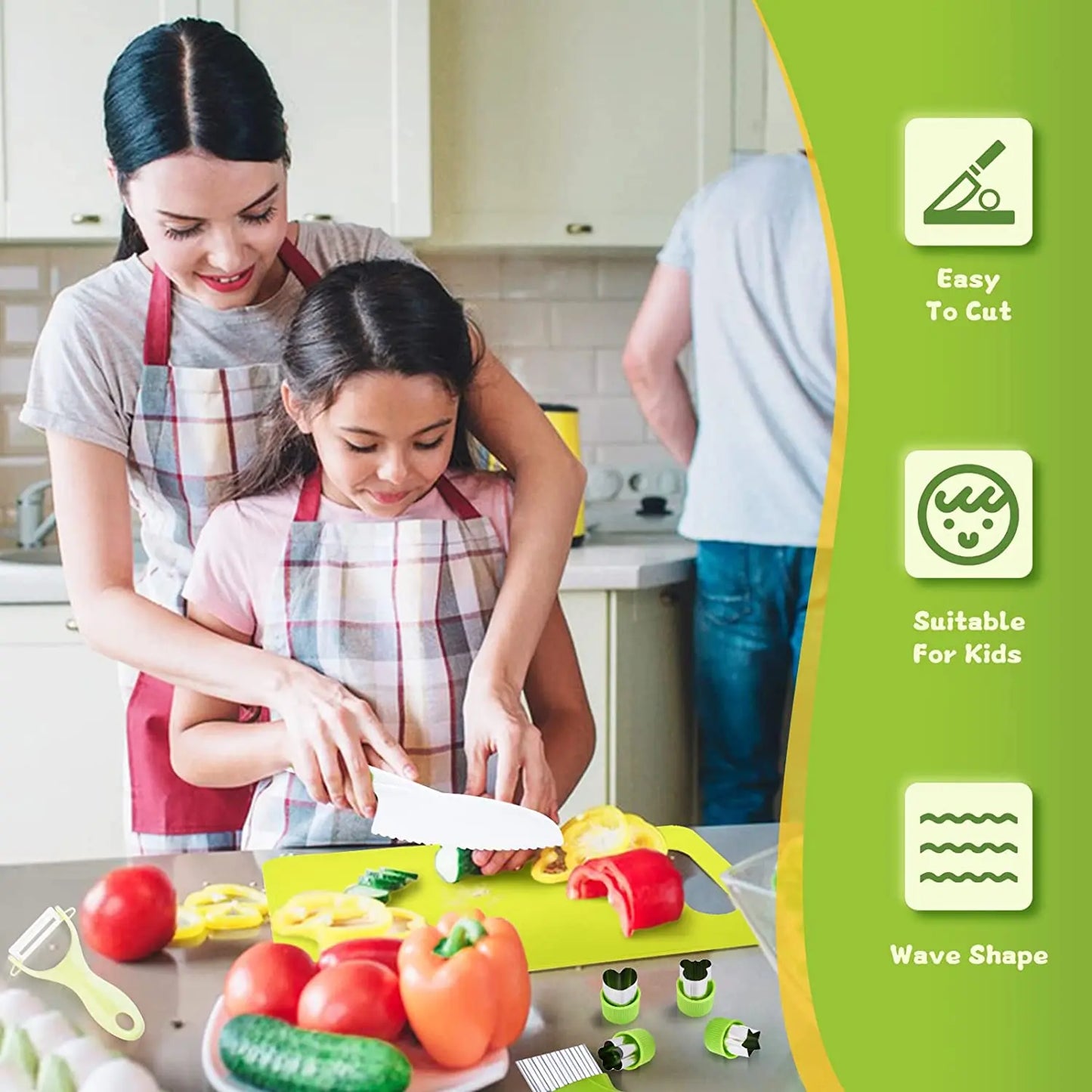 Junior chef set - sicheres schneiden - spielzeugküchen set