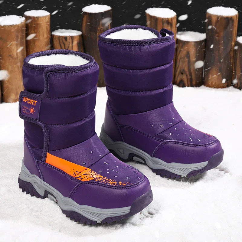 Gemütliche wasserdichte winterstiefel für kinder