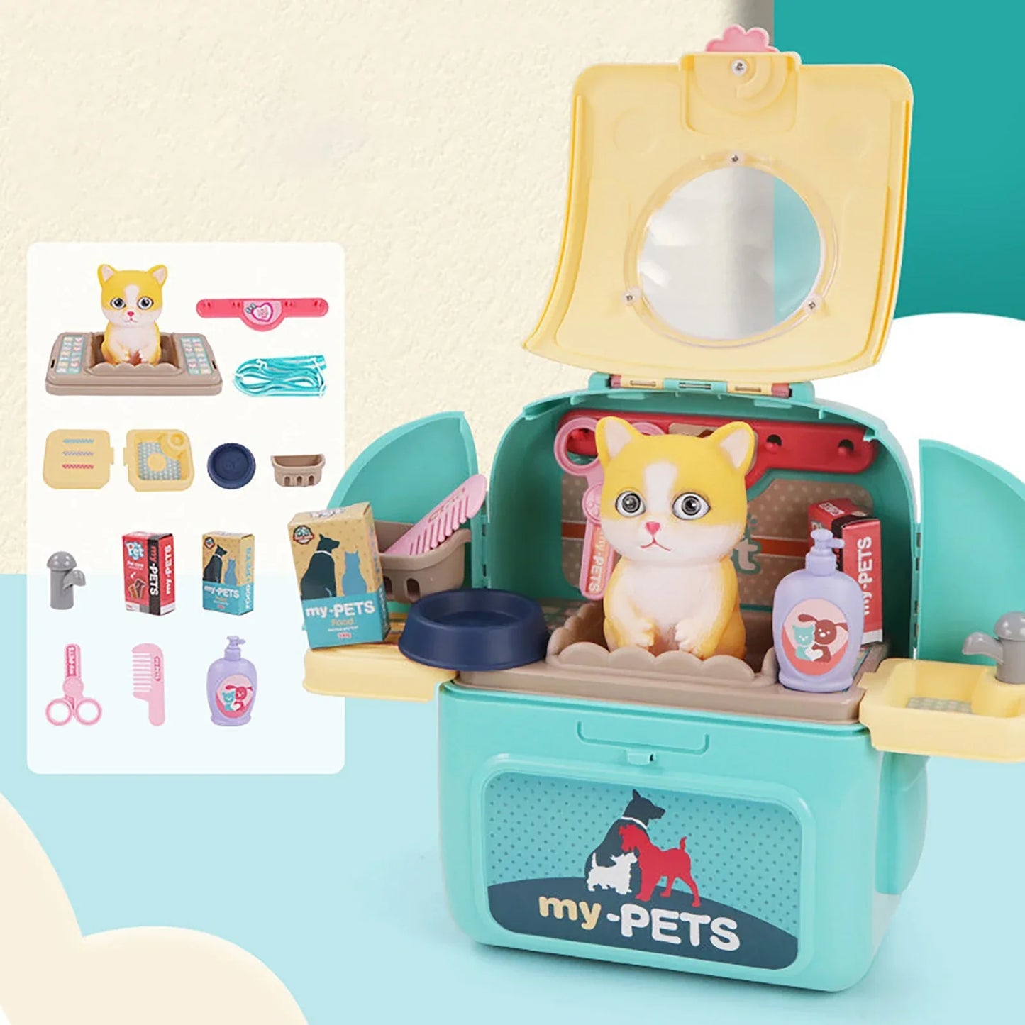 Pet Grooming playset - rucksack voller spaß - tierpflege-set für kinder