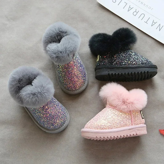 Mini Fashion - warm & stilvoll  - glitzer kinder winterschuhe