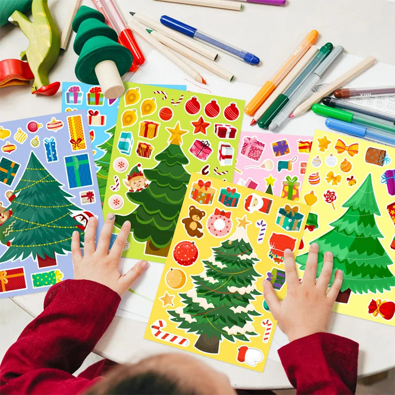 Xmas Tree stickers - bauen Sie Ihr eigenes weihnachtswunder - DIY stickers