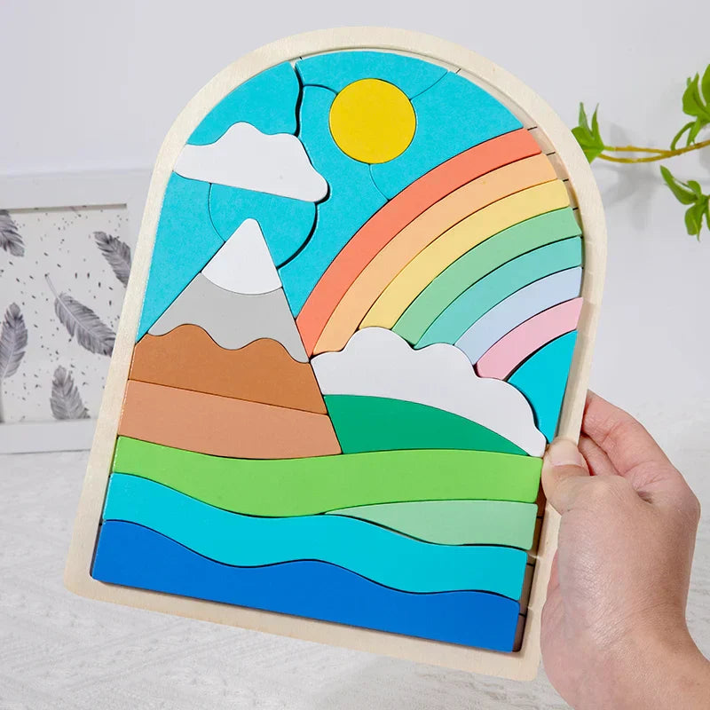 Holz - regenbogenblöcke magie - rätsel-blöcke