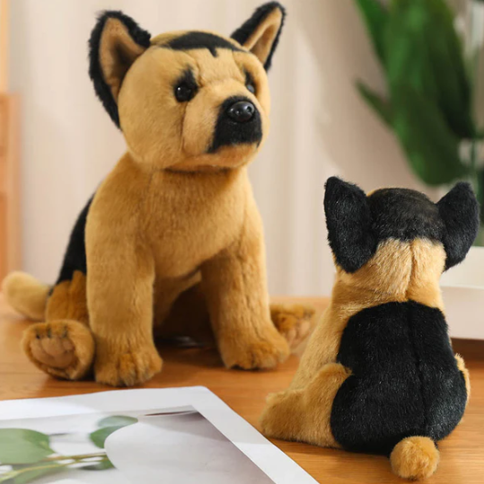Rex realistischer deutscher schäferhund plüsch