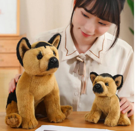 Rex realistischer deutscher schäferhund plüsch