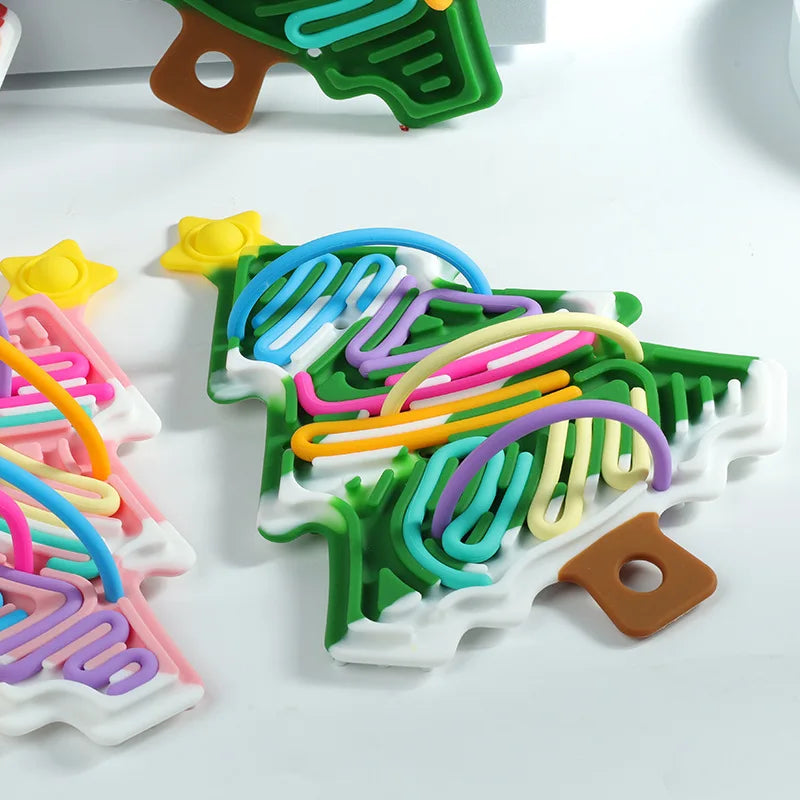 Xmas Tree fidget toy - kompakt, weihnachtlich & lustig - silikon stresslöser weihnachtsbaum