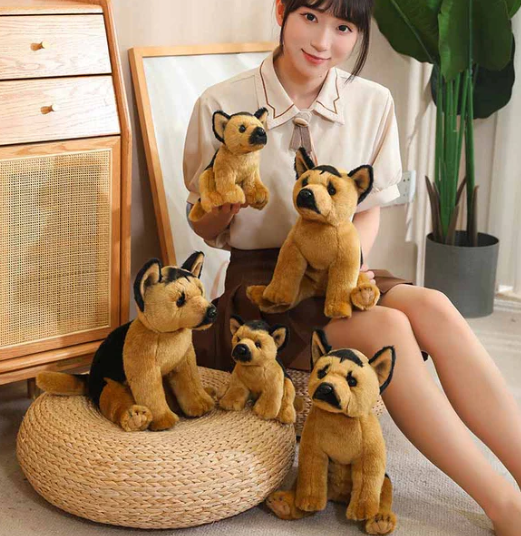 Rex realistischer deutscher schäferhund plüsch