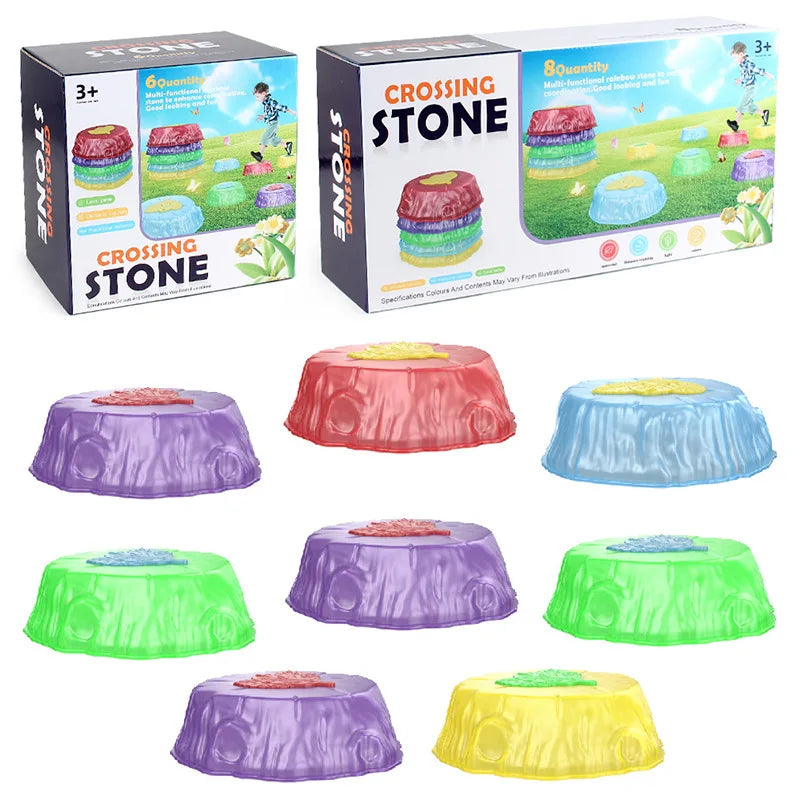 Crossing stones - springen & balancieren - leuchtende balance-steine