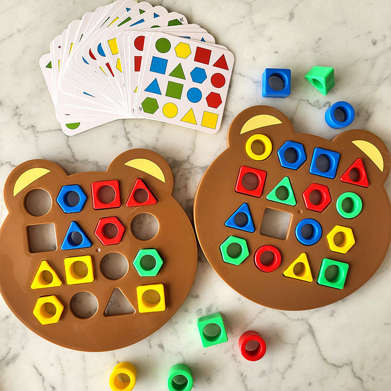 Shape bear - lernen, formen zu erkennen - formenpuzzle