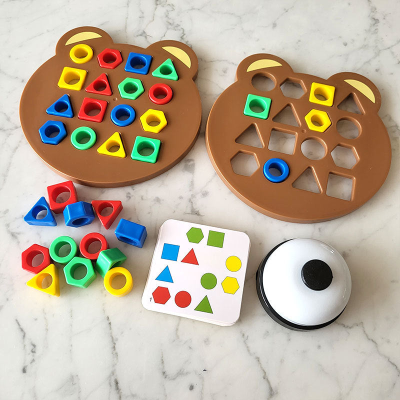 Shape bear - lernen, formen zu erkennen - formenpuzzle