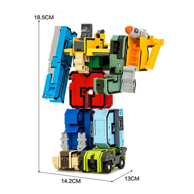 Block Action Figure - bauen mit zahlen - transformer zahlen
