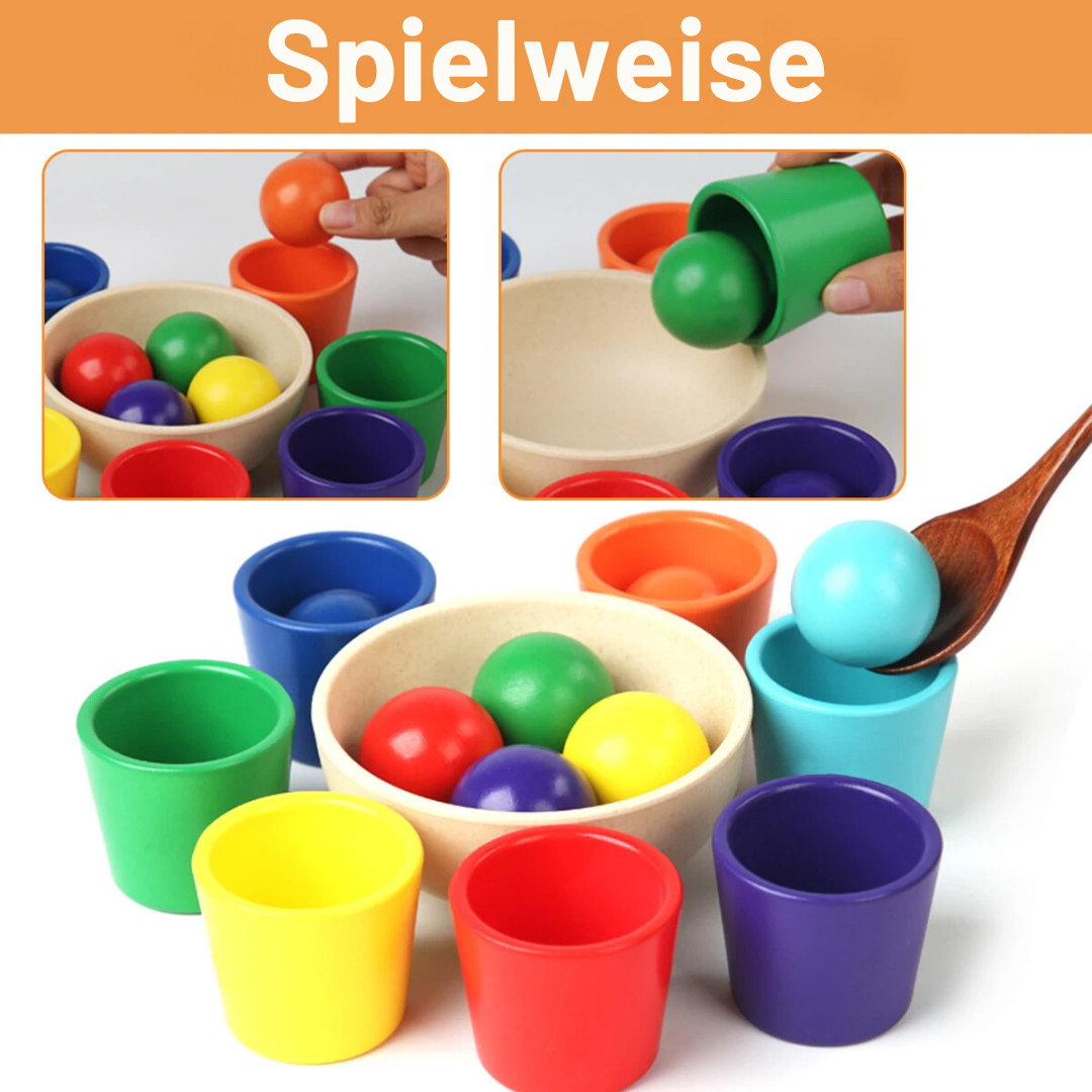 Montessori sortier und farberkennung holz set