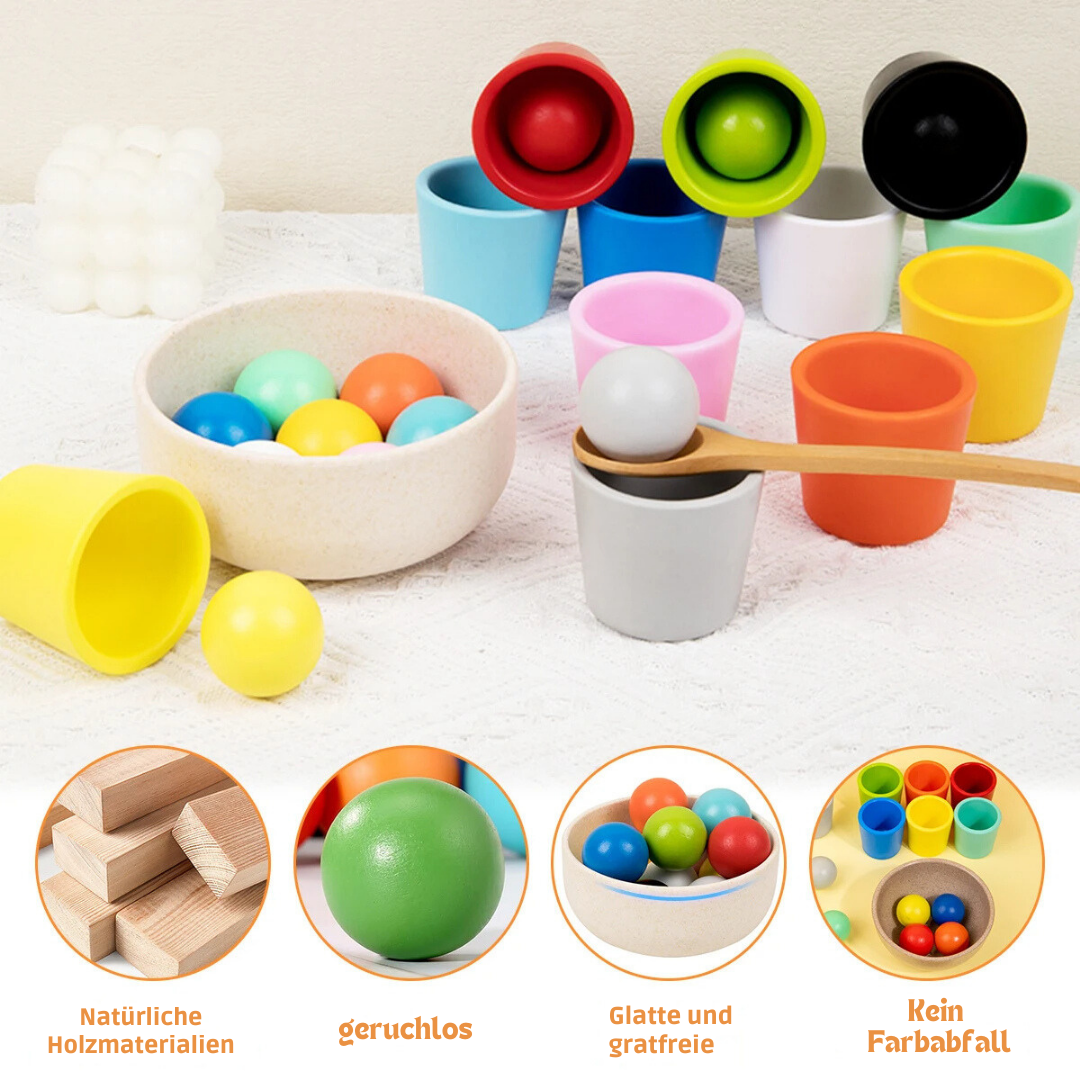 Montessori sortier und farberkennung holz set