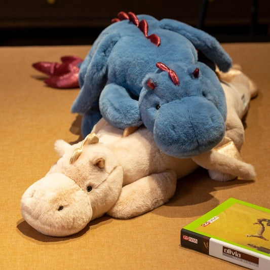 Riesige Flauschige Drachen Plüsch Kollektion – Weiß