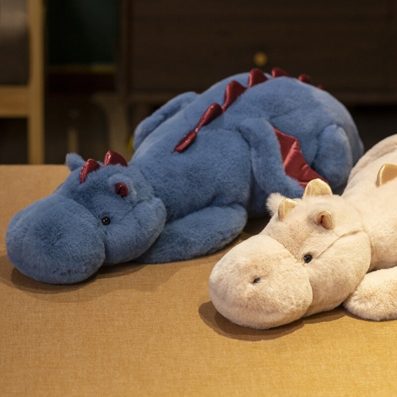 Riesige Flauschige Drachen Plüsch Kollektion – Weiß
