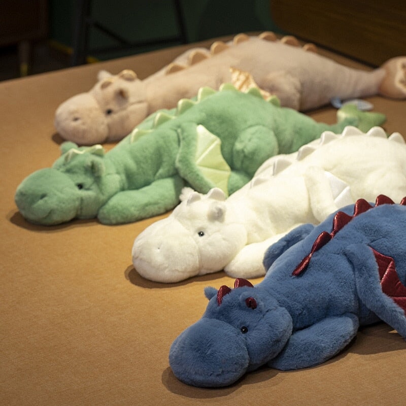 Riesige Flauschige Drachen Plüsch Kollektion – Weiß