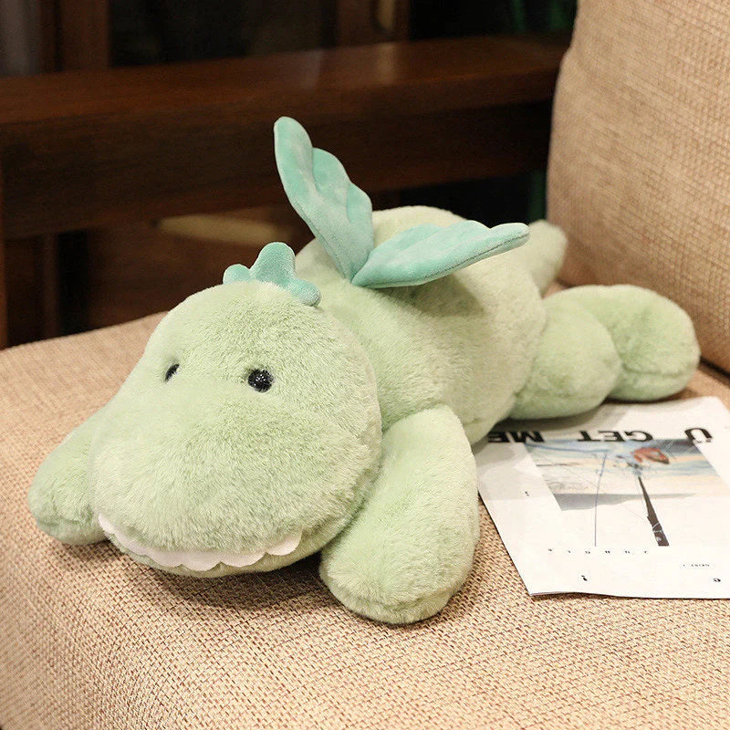 Bezaubernder Grüner Kawaii-Dino Kuscheltier
