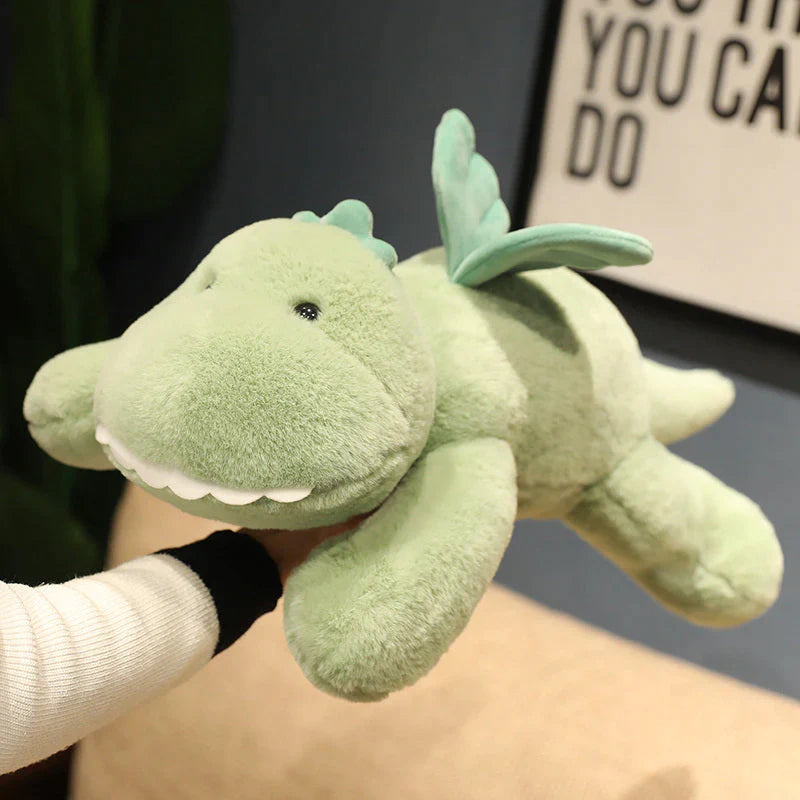 Bezaubernder Grüner Kawaii-Dino Kuscheltier