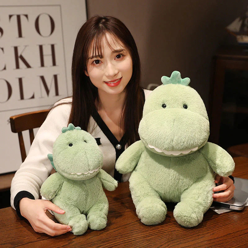 Bezaubernder Grüner Kawaii-Dino Kuscheltier