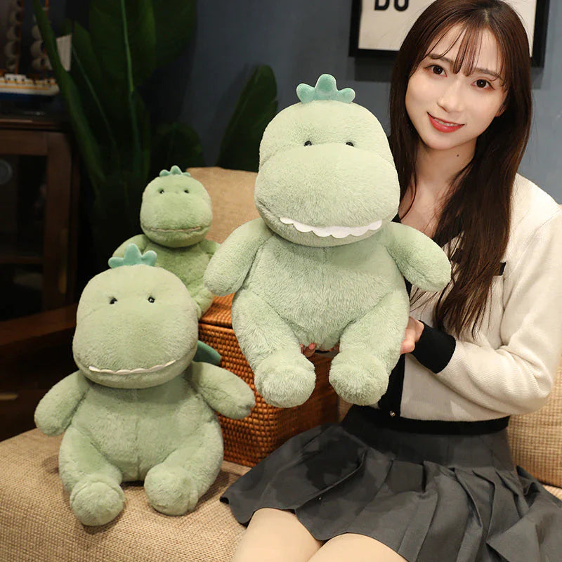 Bezaubernder Grüner Kawaii-Dino Kuscheltier