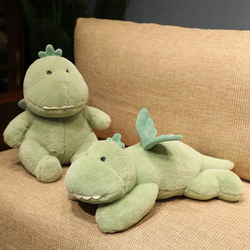 Bezaubernder Grüner Kawaii-Dino Kuscheltier