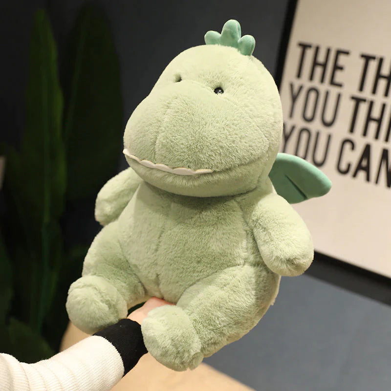 Bezaubernder Grüner Kawaii-Dino Kuscheltier