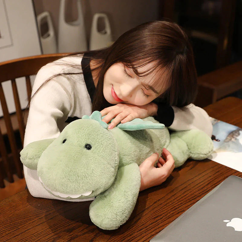 Bezaubernder Grüner Kawaii-Dino Kuscheltier
