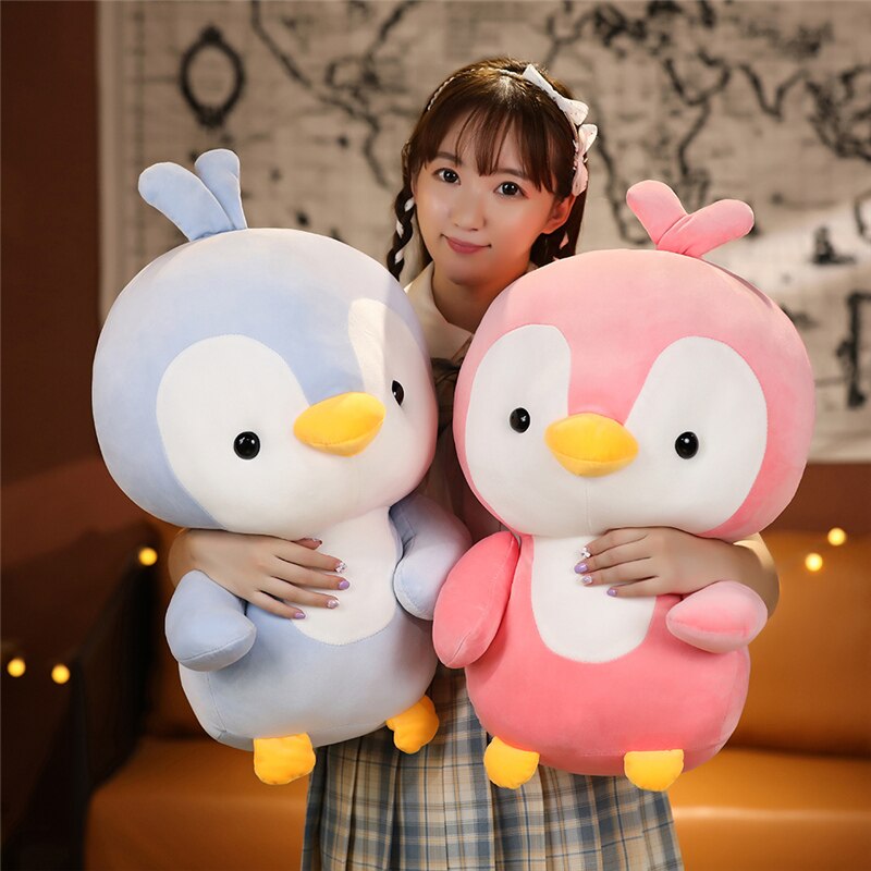 Kawaii – Chibi Pinguin Trio Plüsch in Grau