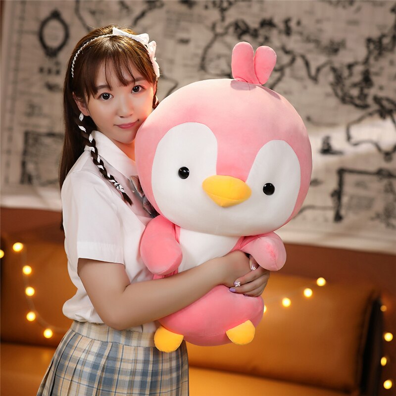 Kawaii – Chibi Pinguin Trio Plüsch in Grau