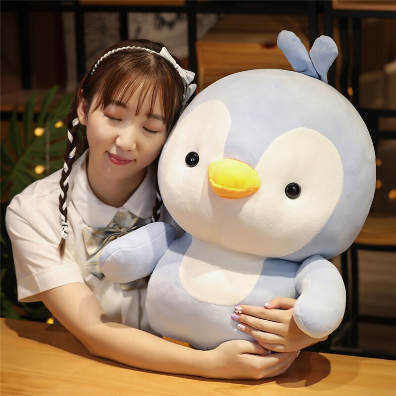 Kawaii – Chibi Pinguin Trio Plüsch in Grau