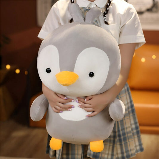 Kawaii – Chibi Pinguin Trio Plüsch in Grau