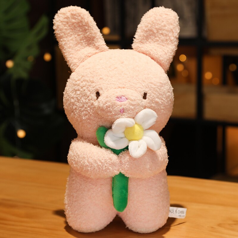 Kawaii – Flauschige Blumenplüsch Freunde in Weiß