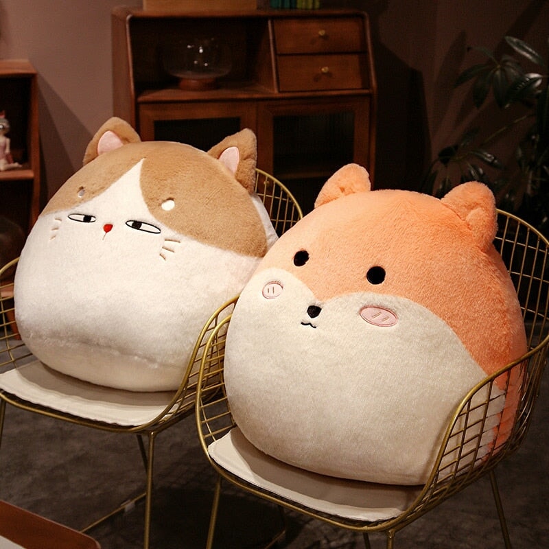 Kuschelkatze - Rundes Kissen